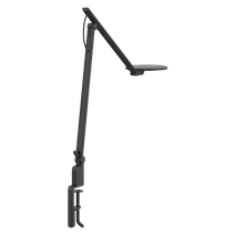 Lampe de travail Nova, base sous forme de pince, couleur noir intense