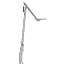 Lampe de bureau Nova, support pince, gris clair