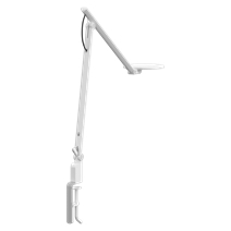 Lampe de travail Nova, base sous forme de pince, couleur blanc arctique