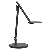 Lampe de travail Nova, socle posé sur une surface, couleur noir intense