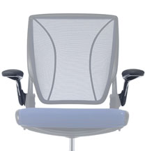 Coussin d'accoudoir Duron argenté pour cadre blanc (paire)
