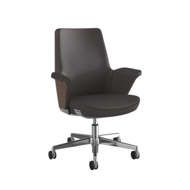 Summa, Coque dossier en noisetier, Espresso, Maribo (cuir sans chrome)
