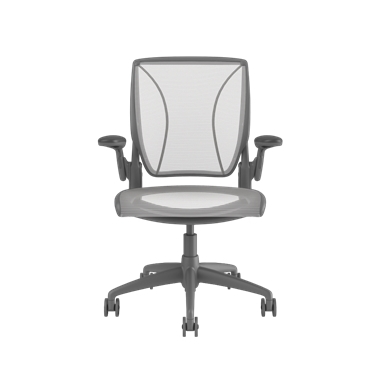Diffrient World Chair, Pinstripe Back, Pinstripe Seat White Picture 2
