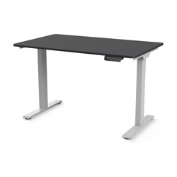 EFloat Go 2.0, 737 mm X 1 473 mm Plateau en stratifié noir et base argentée