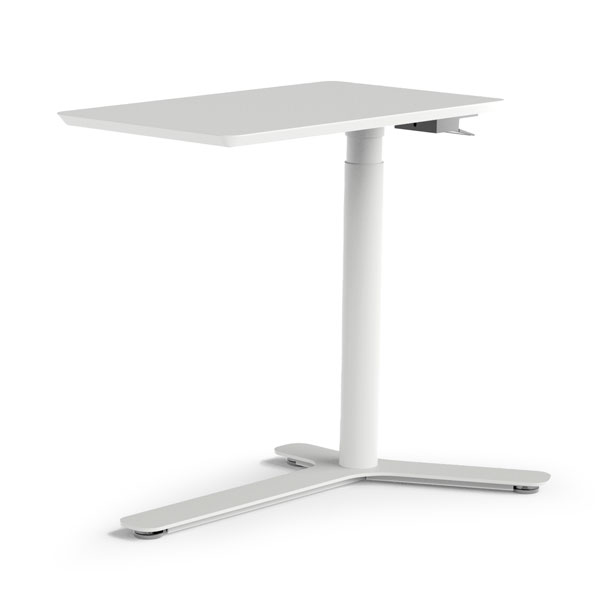Float Mini, plateau en bois peint Blanc nuage, base Blanc nuage
