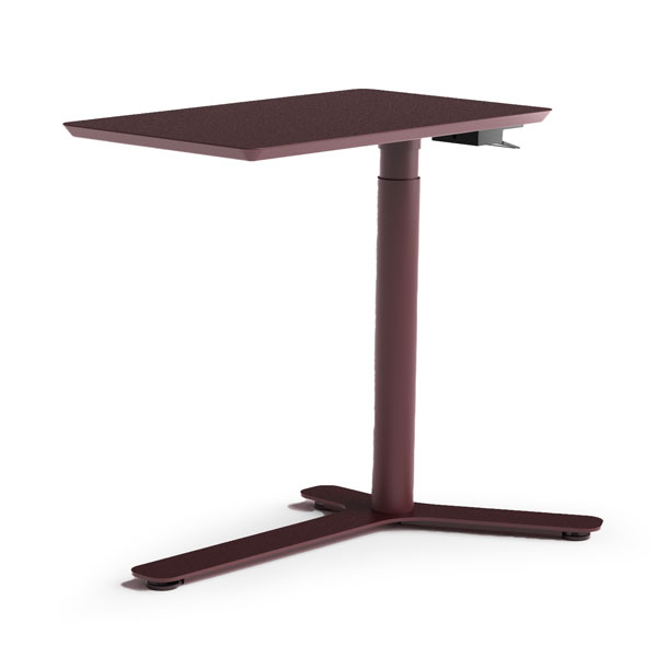Float Mini, Bordeaux Grenat - Plateau en bois peint, base Bordeaux Grenat