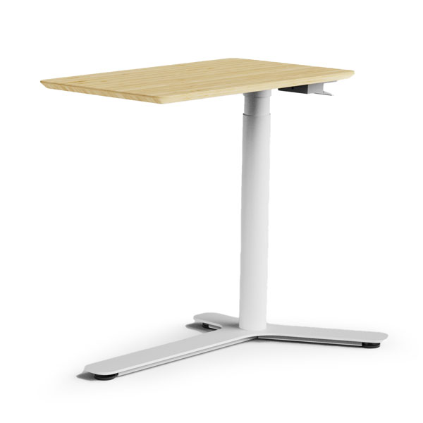 Float Mini, plateau en bambou et base Blanc nuage