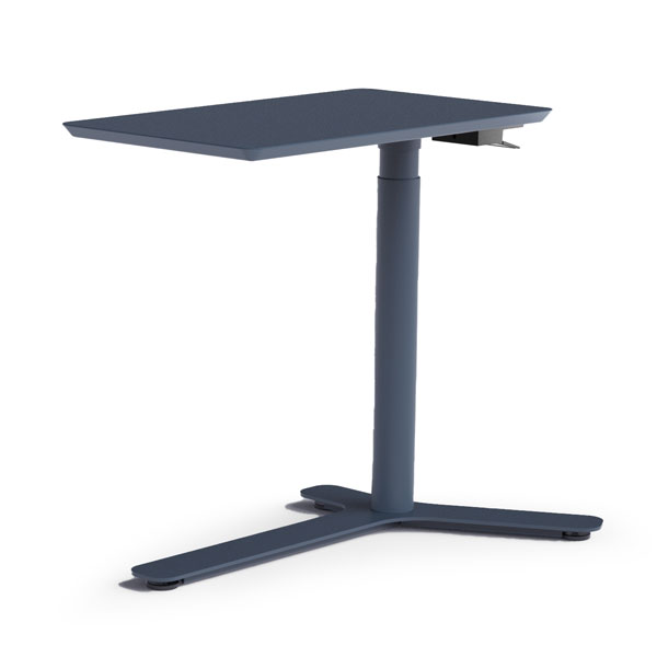 Float Mini, Bleu ardoise - Plateau en bois peint, base bleu ardoise
