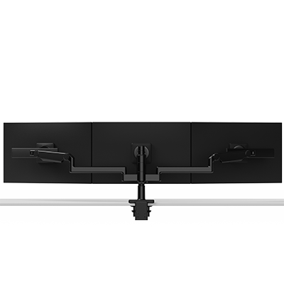 Bras support d’écrans triple M/Flex M2.1, liaisons dynamiques 12 po avec curseur, mât 12 po, VESA 100 × 100 mm