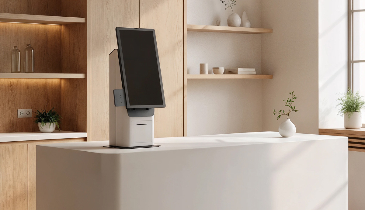 NexPoint kiosk in a storefront counter